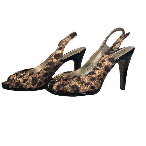 𝅺ANNE Klein Leopard Print Slingback iFlex Pump - Picture 1 of 8